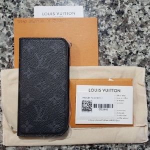 SOLD - Monogram Eclipse iPhone X Folio Case -SOLD